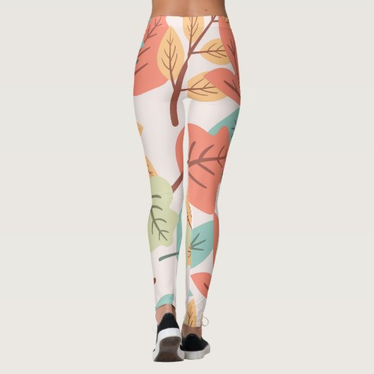 Mehrfarbige Blätter Leggings (Rückseite)