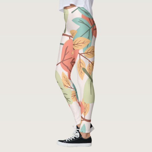 Mehrfarbige Blätter Leggings (Links)