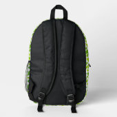Mehrfarbige Blätter Muster Rucksack (Rückseite)
