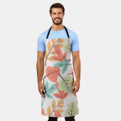 Mehrfarbige Blätter Schürze (Getragen)