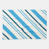 mehrfarbige blaue Streifen auf weißem Hintergrund Küchentuch (Horizontal)