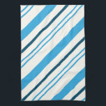 mehrfarbige blaue Streifen auf weißem Hintergrund Küchentuch<br><div class="desc">Große blaue Streifen auf einem weißen Handtuch. Eine schöne Ergänzung Ihrer Alltagsküche oder um in einen inspirierten Geschenkkorb für Hanukkah zu kommen. Ein schönes Handtuch,  das in der Küche als Küchentuch oder als Dekorationsstück hart für Sie arbeitet.</div>