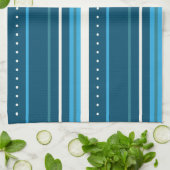 mehrfarbige blaue Streifen Küchentuch (Gefaltet)