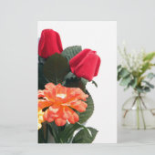 mehrfarbige Blume Briefpapier (Stehend Vorderseite)