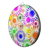 mehrfarbige Blume Dartscheibe (Vorderseite rechts)