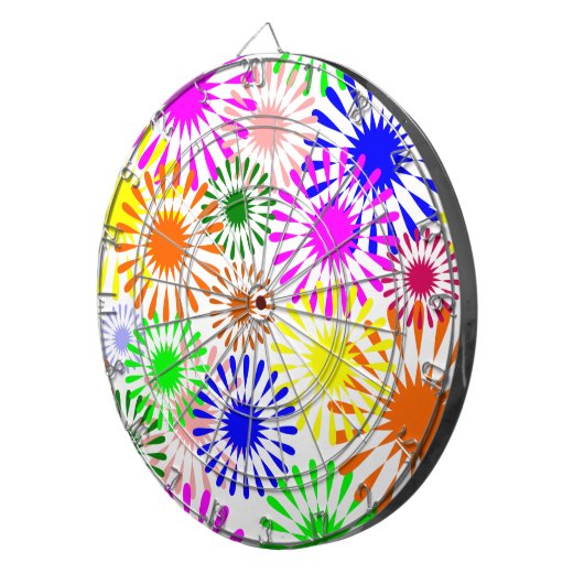 mehrfarbige Blume Dartscheibe (Vorderseite rechts)
