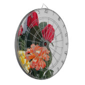 mehrfarbige Blume Dartscheibe (Vorderseite Links)