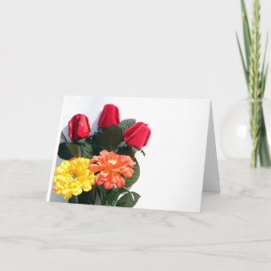 mehrfarbige Blume Feiertagskarte