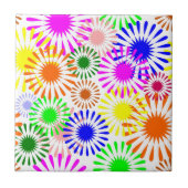 mehrfarbige Blume Fliese (Vorderseite)
