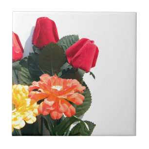 mehrfarbige Blume Fliese