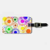 mehrfarbige Blume Gepäckanhänger (Vorderseite horizontal)