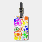 mehrfarbige Blume Gepäckanhänger (Vorderseite vertikal)