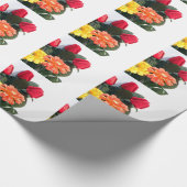 mehrfarbige Blume Geschenkpapier (Ecke)