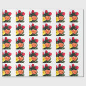 mehrfarbige Blume Geschenkpapier (Flach)