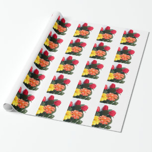 mehrfarbige Blume Geschenkpapier