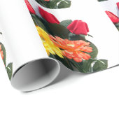 mehrfarbige Blume Geschenkpapier (Rolleneckpunkt)