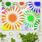 mehrfarbige Blume Handtuch (Gefaltet)