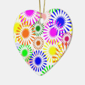 mehrfarbige Blume Keramikornament (Links)
