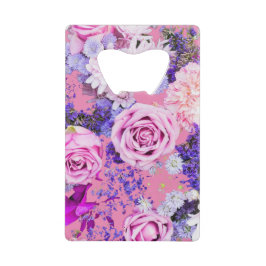 Mehrfarbige Blume Kreditkarte Flaschenöffner