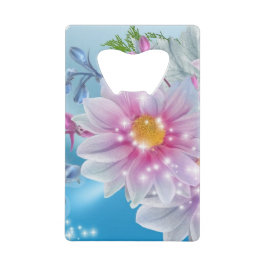 Mehrfarbige Blume Kreditkarte Flaschenöffner