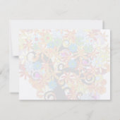 Mehrfarbige Blume LoveTree Wedding Vielen Dank Dankeskarte (Rückseite)