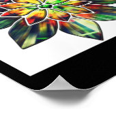 mehrfarbige Blume oder vielleicht ein Weihnachtsst Poster (Ecke)
