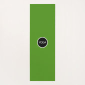 Mehrfarbige Blume & Palm-Blätter auf schwarz Yogamatte (Rückseite)