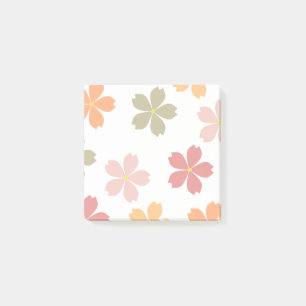 Mehrfarbige Blume Post-it Klebezettel