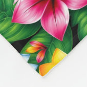 Mehrfarbige Blume und Blätter Muster-57577 Fleecedecke (Ecke)