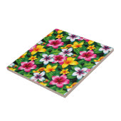 Mehrfarbige Blume und Blätter Muster-57577 Fliese (Seite)