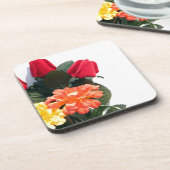 mehrfarbige Blume Untersetzer (Linke Seite)