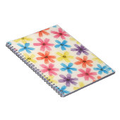 Mehrfarbige Blume Wasserfarbe Notizblock (Rechte Seite)