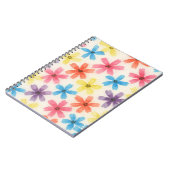 Mehrfarbige Blume Wasserfarbe Notizblock (Linke Seite)