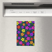 Mehrfarbige Blumen Blumenmuster-34654 Magnet (In Situ (Geschirrspüler))