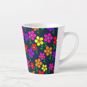 Mehrfarbige Blumen Blumenmuster-34654 Milchtasse