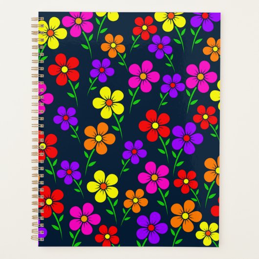 Mehrfarbige Blumen Blumenmuster-34654 Planer (Vorderseite)