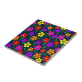Mehrfarbige Blumen Blumenmuster Fliese (Seite)