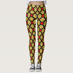 Mehrfarbige Blumen-Design Damen-Leggings Leggings
