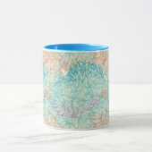 Mehrfarbige Blumen-Doodle-Muster Tasse (Zentrum)