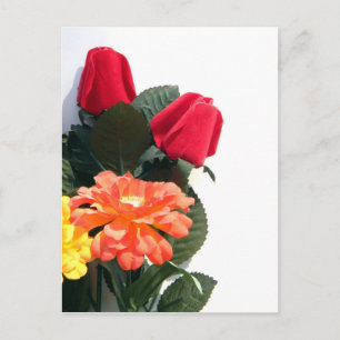 Mehrfarbige Blumen Postkarte