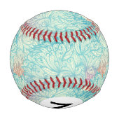 Mehrfarbige Blumendoodle-Muster Baseball (Rückseite)