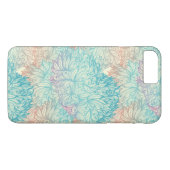 Mehrfarbige Blumendoodle-Muster Case-Mate iPhone Hülle (Rückseite (Horizontal))
