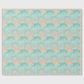 Mehrfarbige Blumendoodle-Muster Geschenkpapier (Flach)