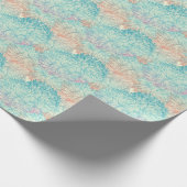 Mehrfarbige Blumendoodle-Muster Geschenkpapier (Ecke)