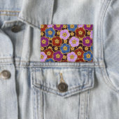 Mehrfarbige Blumenmuster Button (Insitu)