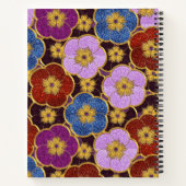 Mehrfarbige Blumenmuster Notizblock (Rückseite)