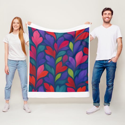 Mehrfarbige Blütenmuster-Abdeckung Fleecedecke (Beispiel)