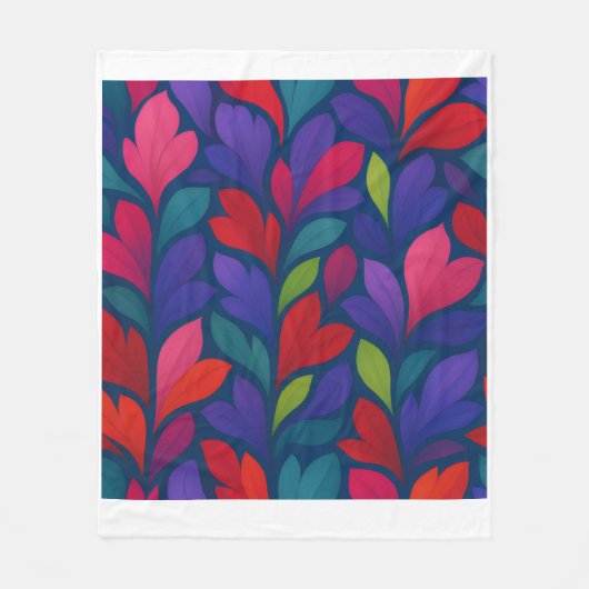 Mehrfarbige Blütenmuster-Abdeckung Fleecedecke (Vorderseite)