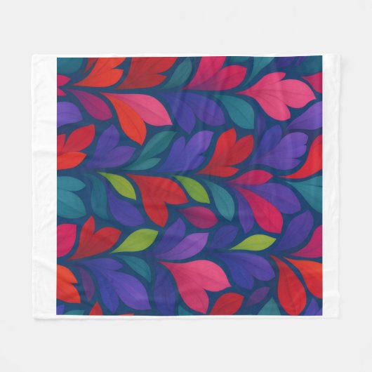 Mehrfarbige Blütenmuster-Abdeckung Fleecedecke (Vorderseite (Horizontal))