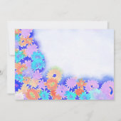 Mehrfarbige Boho-Rainbow-Blume Hochzeit Einladung (Rückseite)